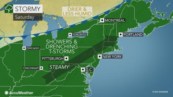 Saturday storms