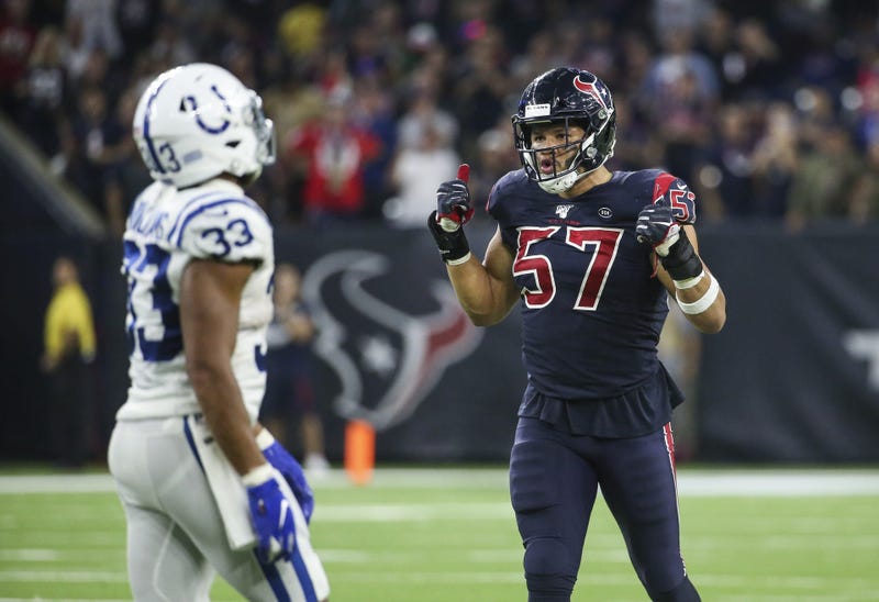Brennan Scarlett makes big tackle in the fourth quarter to help seal Texans victory
