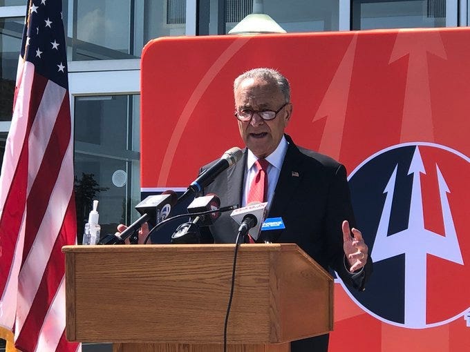 Senator Chuck Schumer. July 15, 2020 (WBEN Photo/Mike Baggerman)