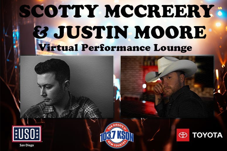 Scotty McCreery Justin Moore USO Virtual Performance