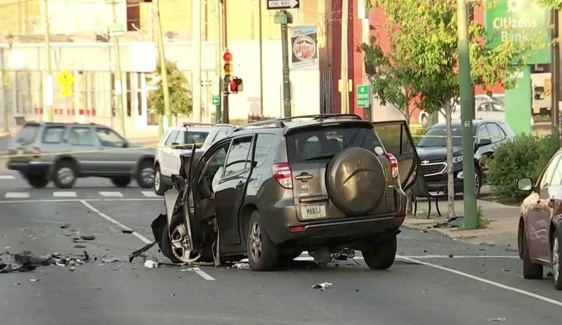 Mayfair multi-car crash