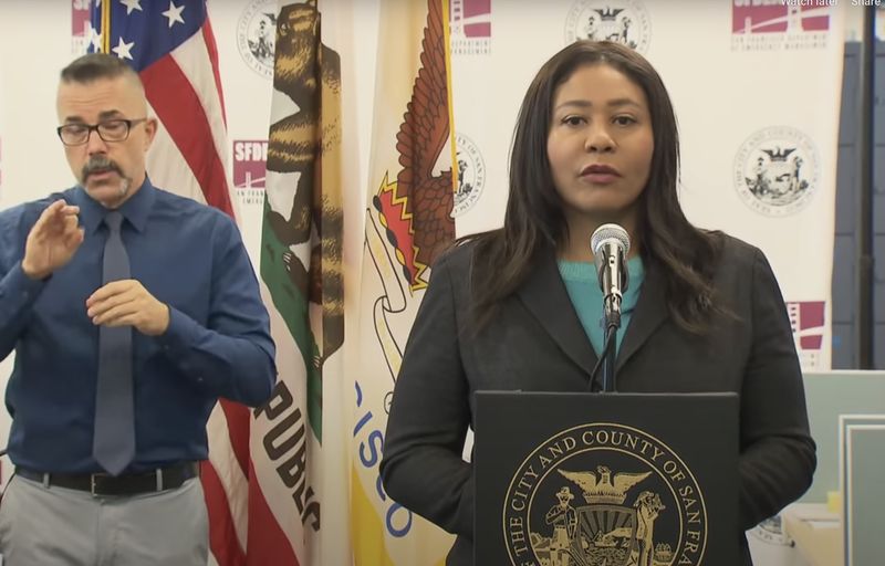 Mayor London Breed addressing curfew due to George Floyd protests during public safety press conference on May 31, 2020
