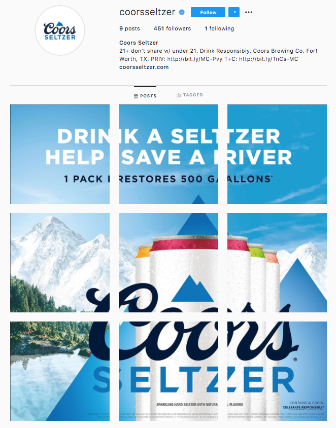 Coors Seltzer, Instagram, Saving Wildlife, River