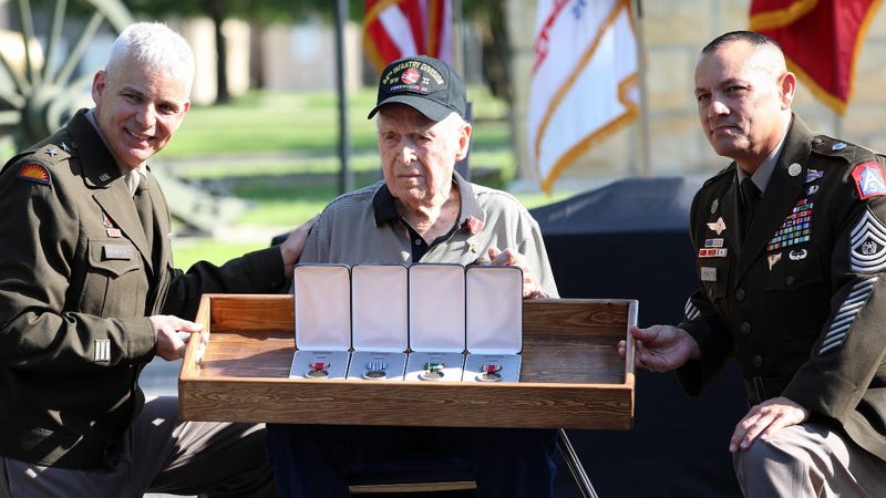 WWII soldier who landed on Omaha Beach awarded long-overdue medals