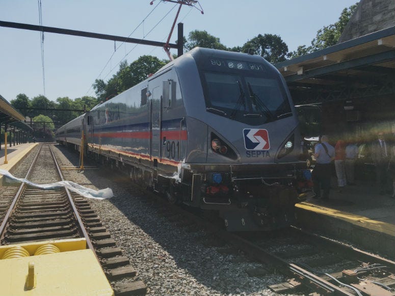 FILE -- The first of SEPTA's new Regional Rail locomotives are going into service
