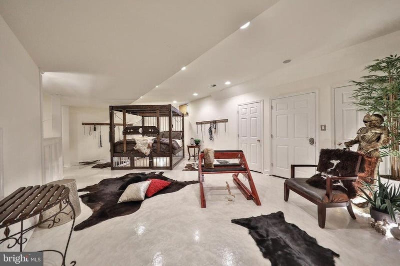 Priced at $750,000, this private, quiet Maple Glen home includes a fully furnished sex dungeon.