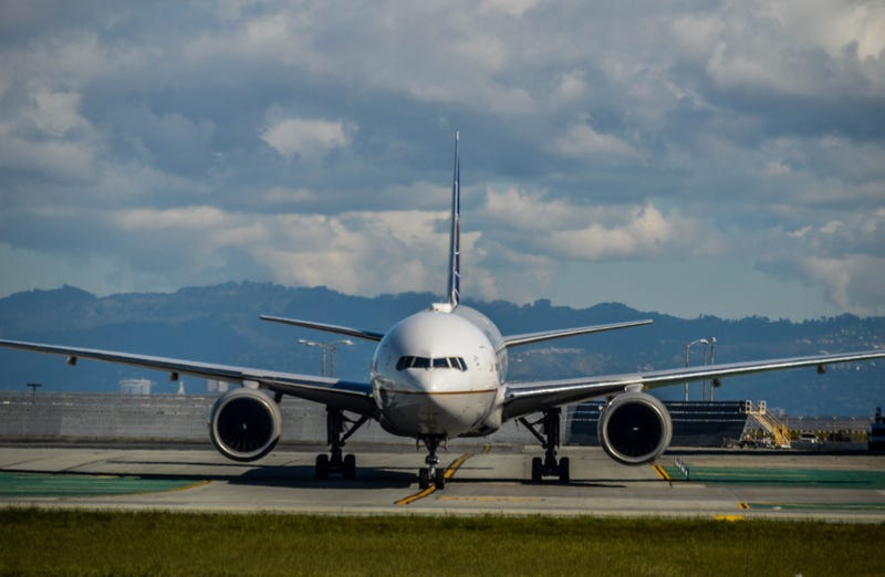 A jet at San Francisco International Airport