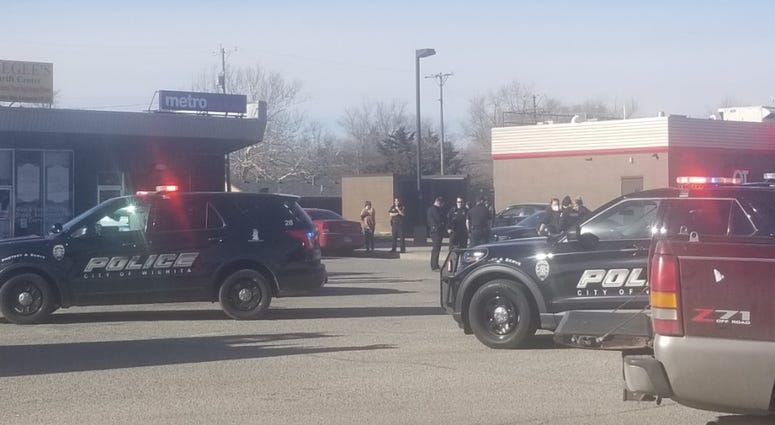 Shooting scene in Wichita Thursday afternoon, Jan. 14.