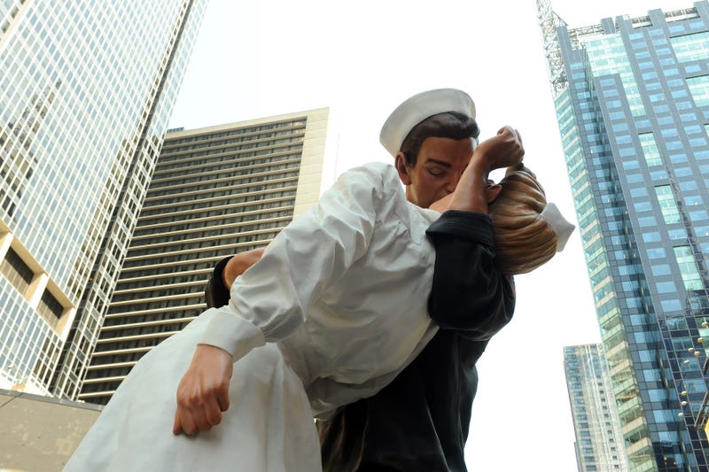 25-foot sculpture titled 'Embracing Peace"
