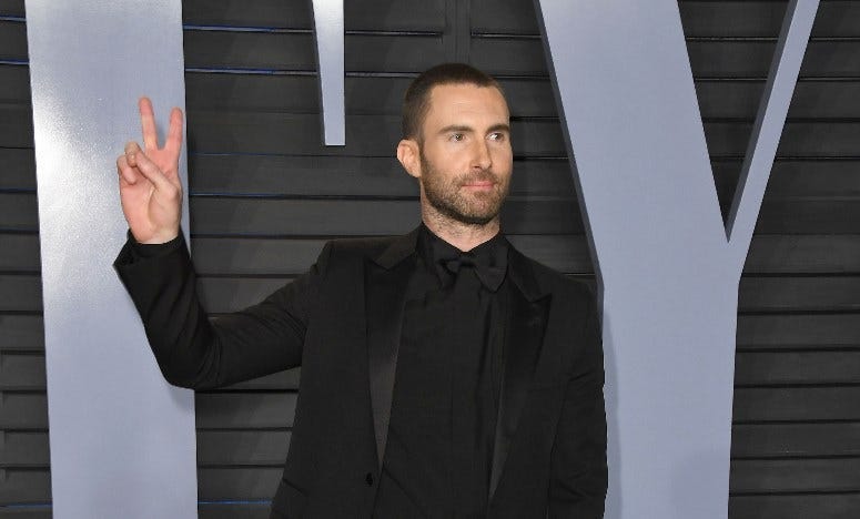 04 March 2018 - Los Angeles, California - Adam Levine. 2018 Vanity Fair Oscar Party hosted following the 90th Academy Awards held at the Wallis Annenberg Center for the Performing Arts