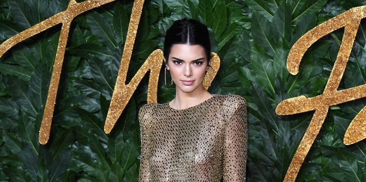 12/10/2018 - Kendall Jenner attending the Fashion Awards in association with Swarovski held at the Royal Albert Hall, Kensington Gore, London. Picture Credit Should Read: Doug Peters/EMPICS (Photo by PA Images/Sipa USA) *** US Rights Only ***