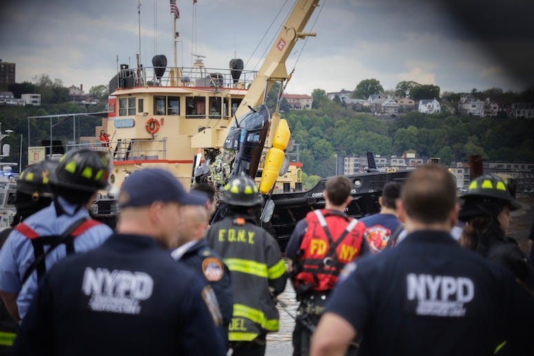 Helicopter, Crash, Recovery, New York, NYPD, Rescue, 2019pter
