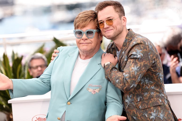 Elton John, Taron Egerton, Rocketman, Photocall, Cannes Film Festival, 2019