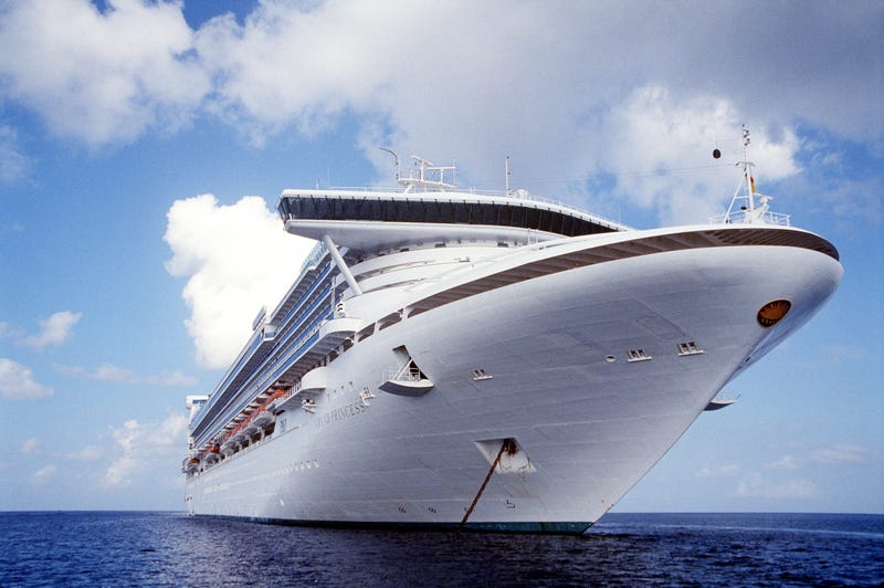 The Grand Princess, pictured in a file image, is being held offshore near San Francisco due to coronavirus concerns onboard.