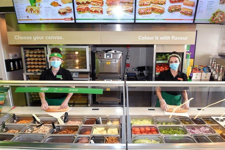 Subway, Counter, Employees, Masks, Protective Screens, 2020