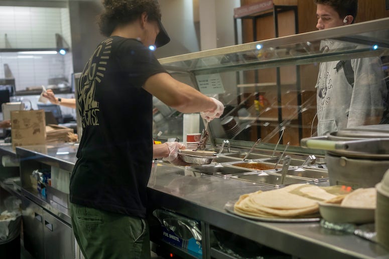 Chipotle, Worker, Meal, Burrito,