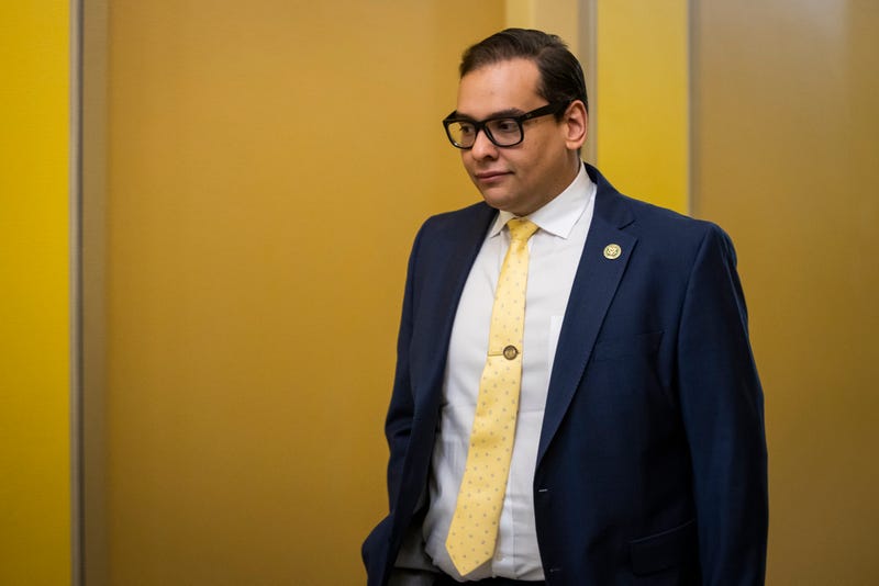 Embattled New York Representative George Santos, a Republican, leaves the U.S. Capitol building following a vote in the House in Washington, D.C., on Jan. 12, 2023.