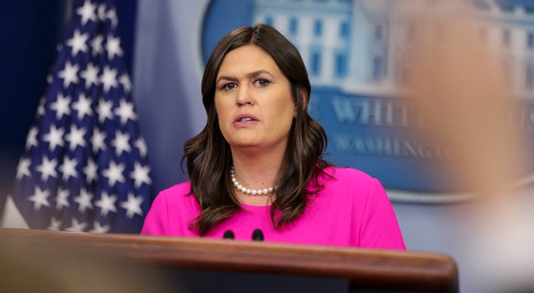 White House press secretary Sarah Huckabee Sanders
