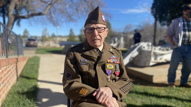 WWII paratrooper finally awarded Purple Heart and Bronze Star Medal at 99