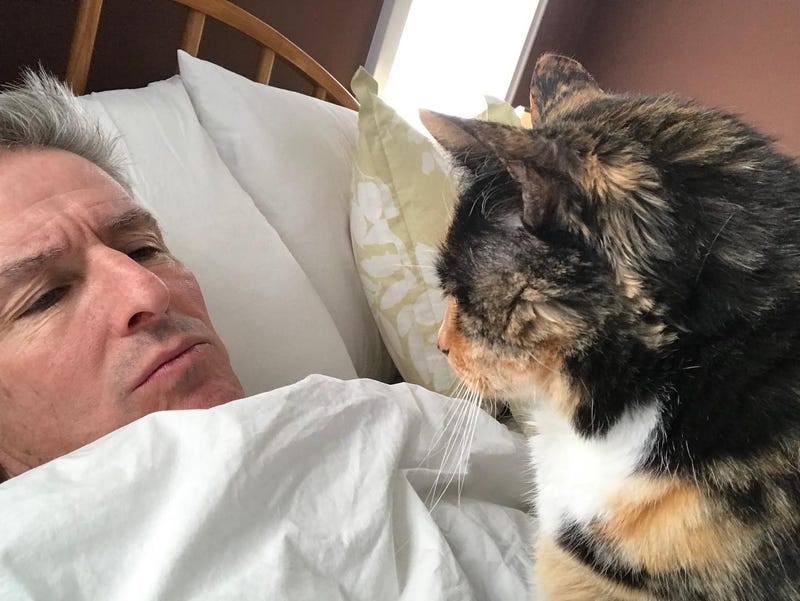 David and his cat Sixes