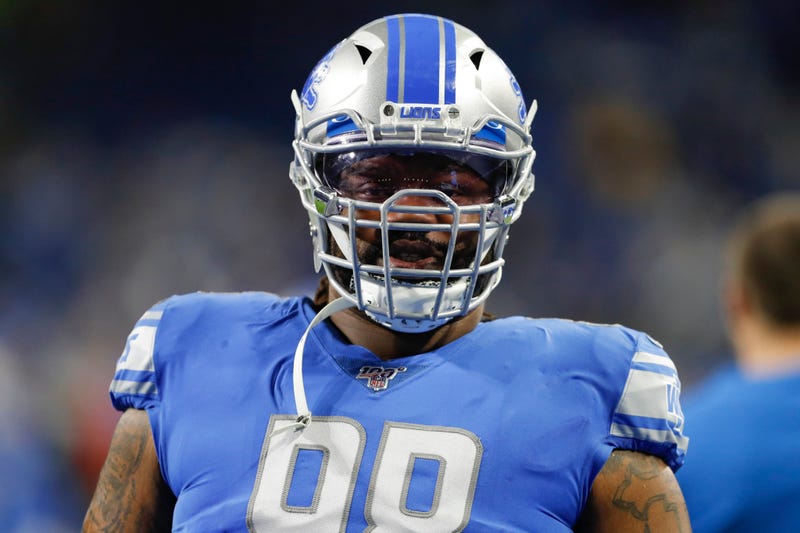 Dec 15, 2019; Detroit, MI, USA; Detroit Lions defensive tackle Damon Harrison (98) warms up before the game against the Tampa Bay Buccaneers at Ford Field. Mandatory Credit: Raj Mehta-USA TODAY Sports