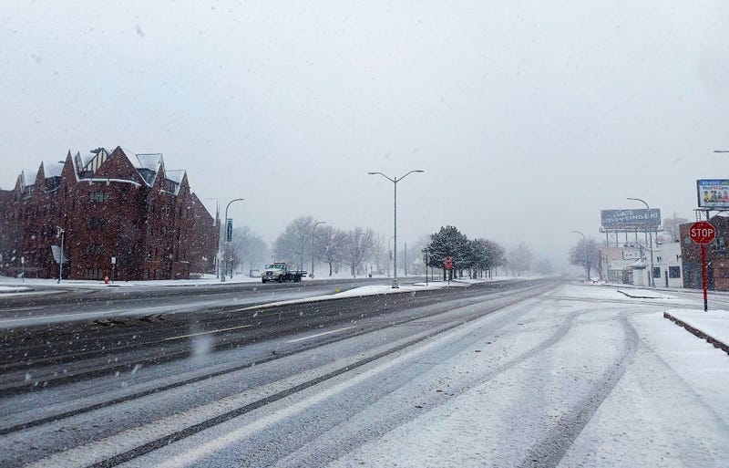 snow in Detroit