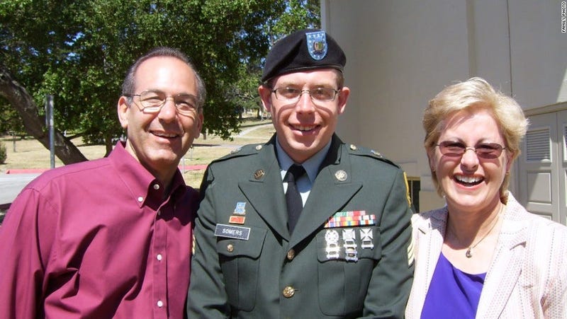 Sgt. Daniel Somers and his parents, Howard and Jean.