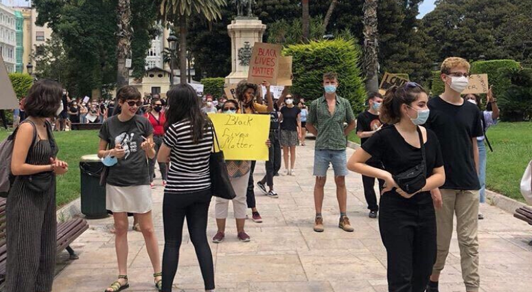 BLM protest in Spain