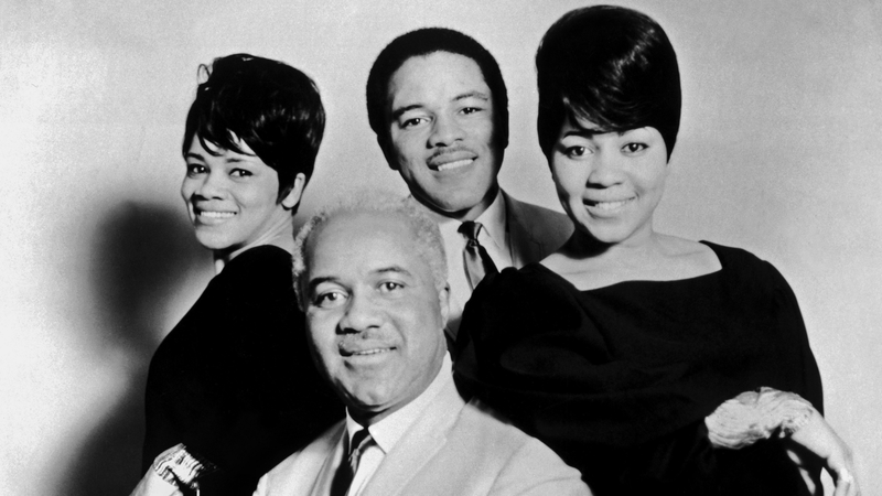 (clockwise from top left) Mavis Staples, Pervis Staples, Cleotha Staples, and Roebuck 'Pops' Staples