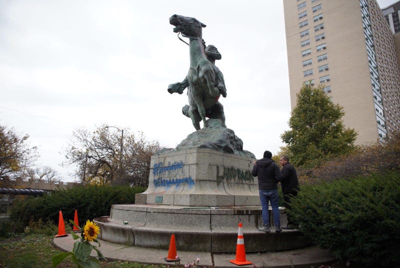 A statue of General Phillip Henry Sheridan