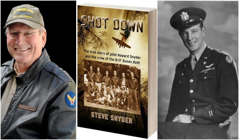 Author Steve Snyder and his father Howard Snyder B-17 pilot