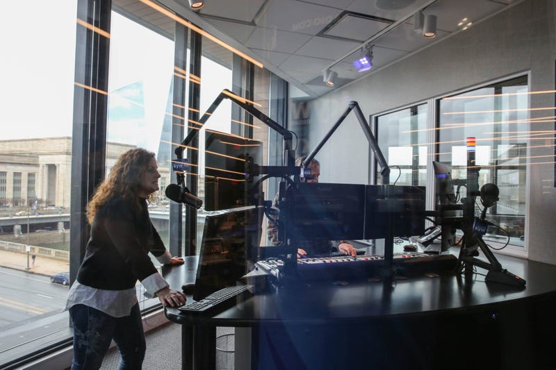 Breaking it in: Carol MacKenzie and Brandon Brooks take the brand new air studios for a spin.