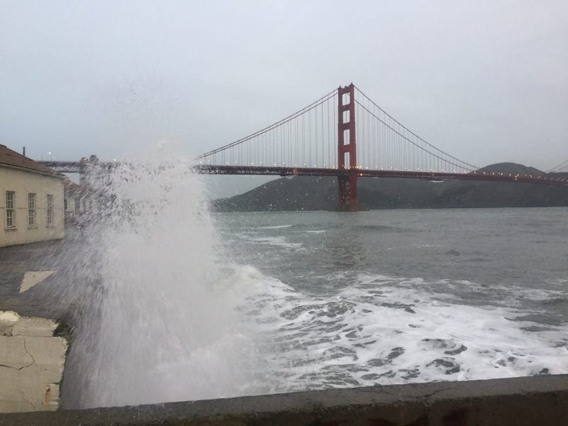 Surf on San Francisco waterfront
