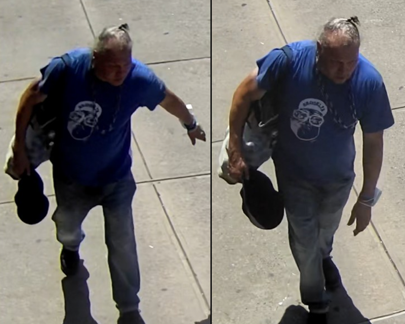 Police released images Friday of a man they're searching for in the forcible touching incident