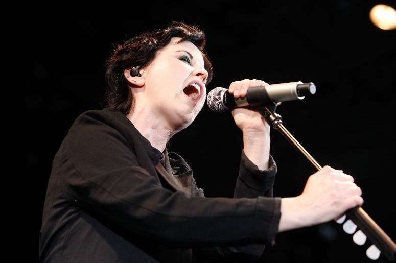 Dolores O'Riordan from The Cranberries performs during F1 Rocks! Melbourne at Sidney Myer Music Bowl on March 17, 2012
