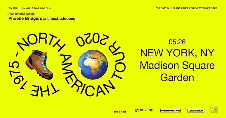 The 1975 2020 Tour ARt