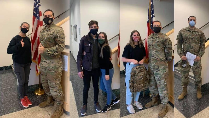 Sisters and brother-in-law follow brother, join Washington National Guard