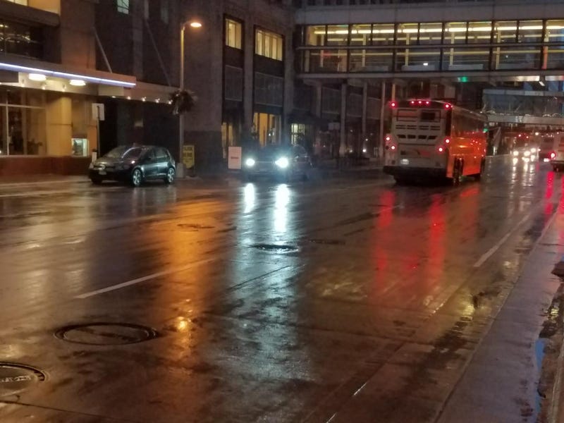 Streets are slick