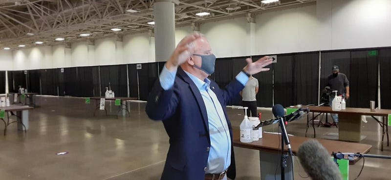Governor Walz at new saliva-testing center in Minneapolis