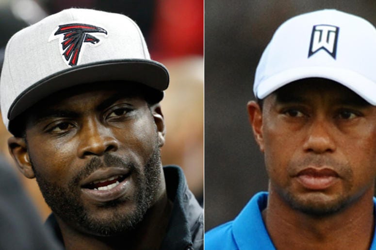 Michael Vick and Tiger Woods