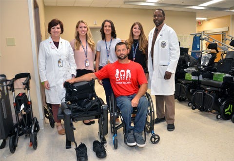 Marine veteran became first paralyzed vet to be issued exoskeleton at Tampa VA.