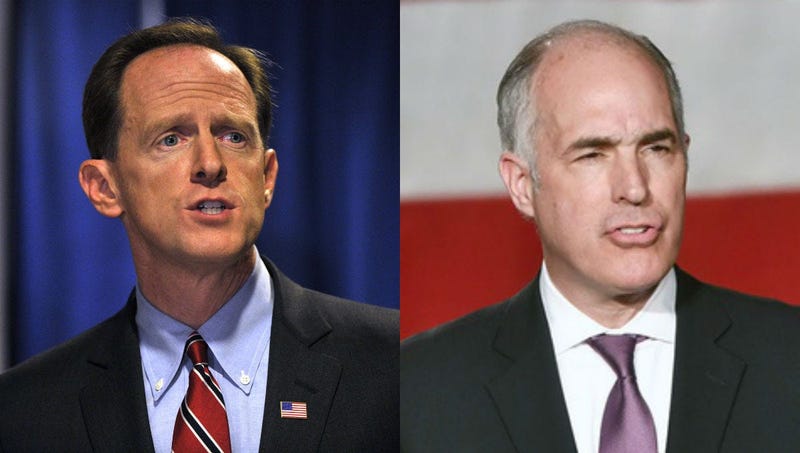 From left: Sen. Pat Toomey, Sen. Bob Casey