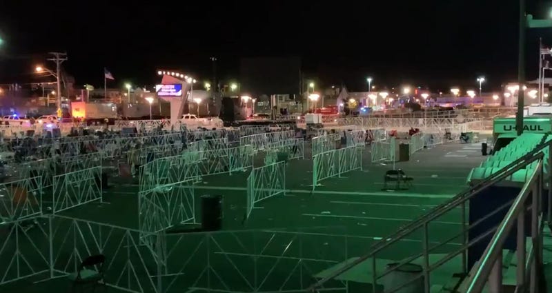 The area outside of the Wildwoods Convention Center is shown after President Donald Trump's rally.