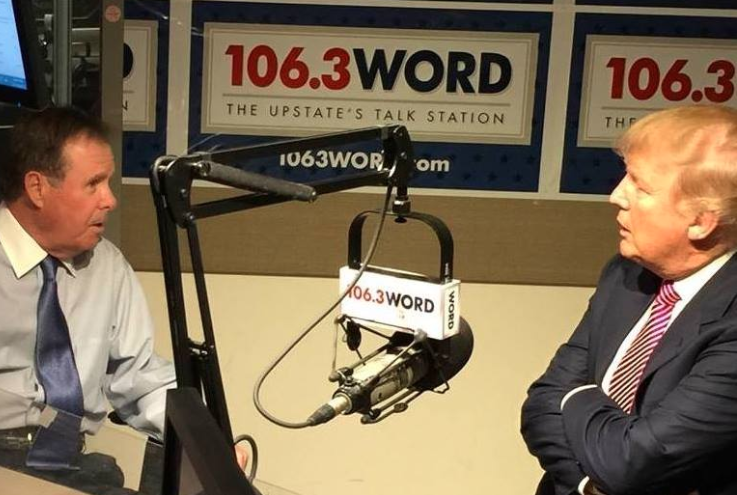 February 2016, Bob McLain Interviewing Trump at the WORD studio