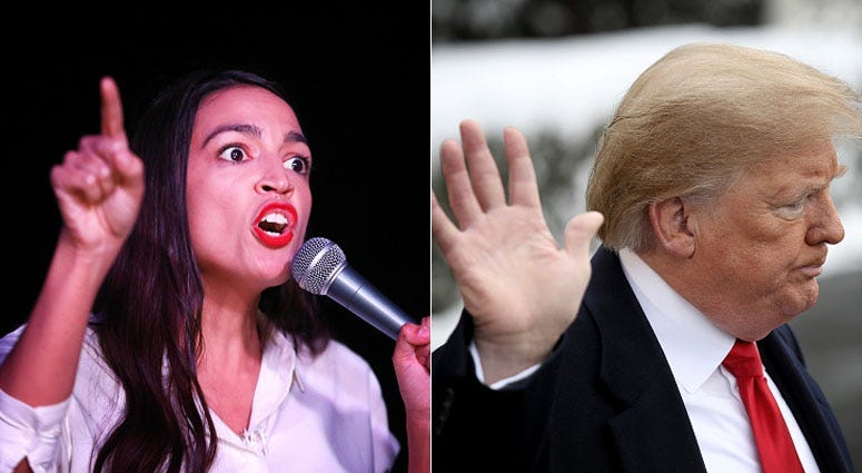 President Donald Trump and Rep. Alexandria Ocasio-Cortez