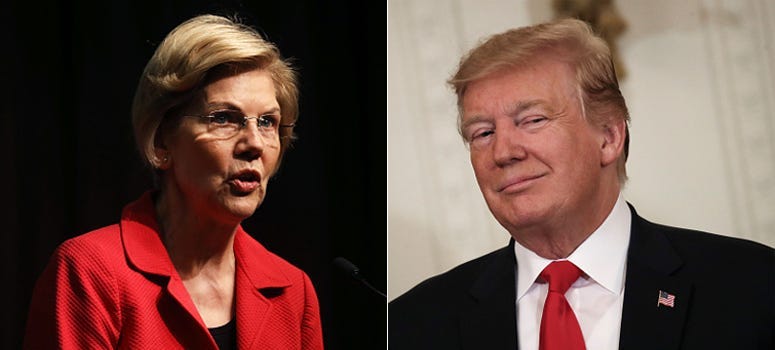 Donald Trump and Elizabeth Warren