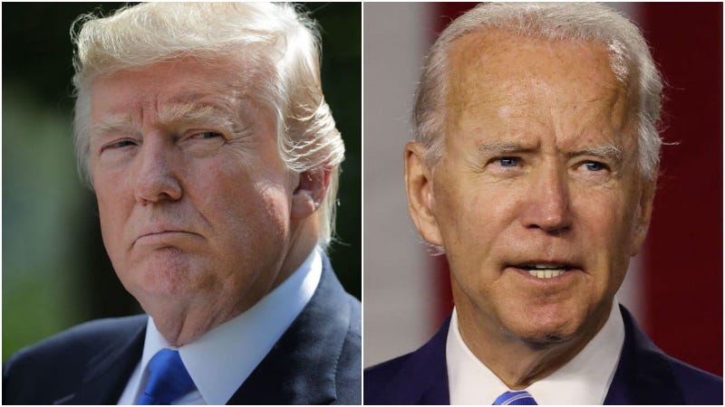 Former President Donald Trump and President Joe Biden