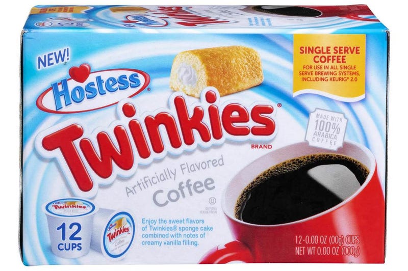 A box of Twinkies flavored coffee pods