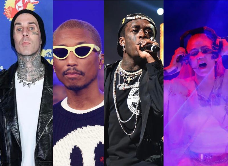 Travis Barker, Pharrell, Lil Uzi Vert, Grimes