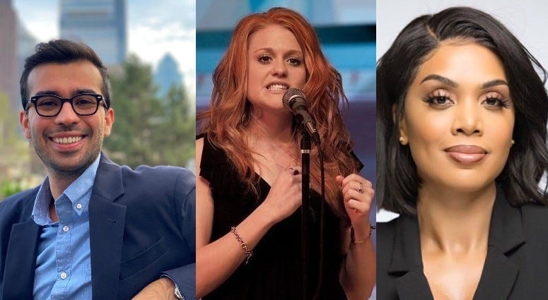 Hider Shabaan, Melissa Hopely Rice, and Felicia Roche.